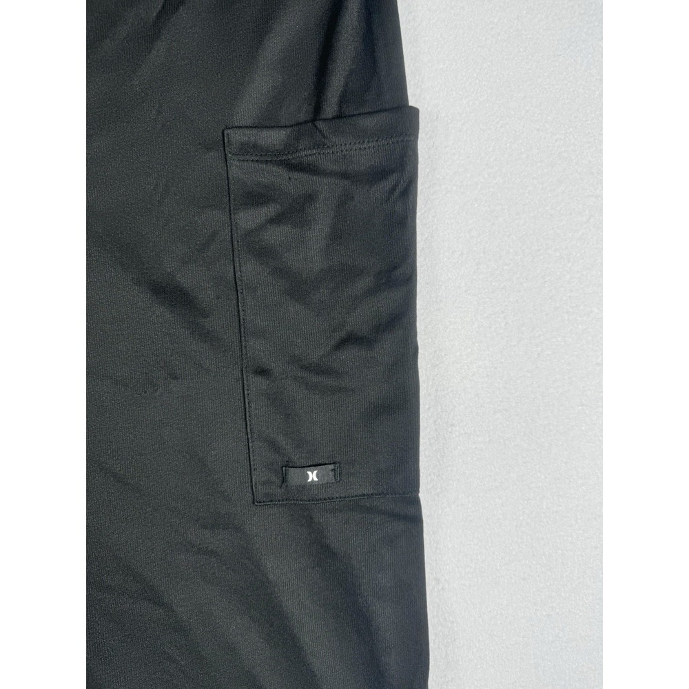 Hurley Womens Rib Jumpsuit Black CQ2518 010 Size XL Wide Leg Sleeveless Romper - Picture 2 of 4